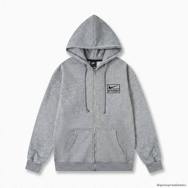 Stussy co-branded grey hoodie
