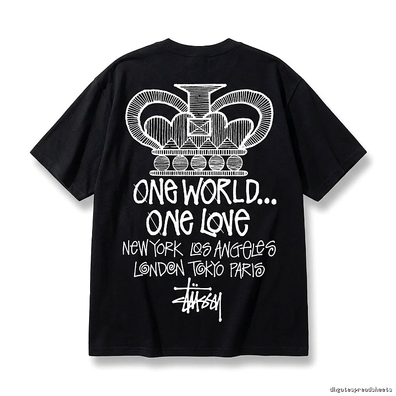 Stussy Crown Print Black T-shirt