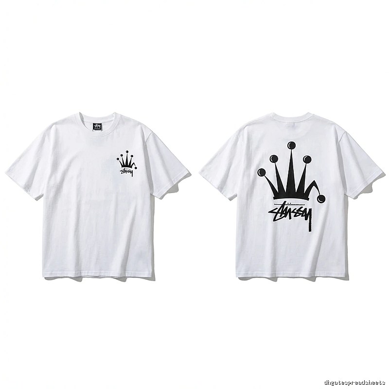 Stussy Crown Trendy Brand White T-shirt