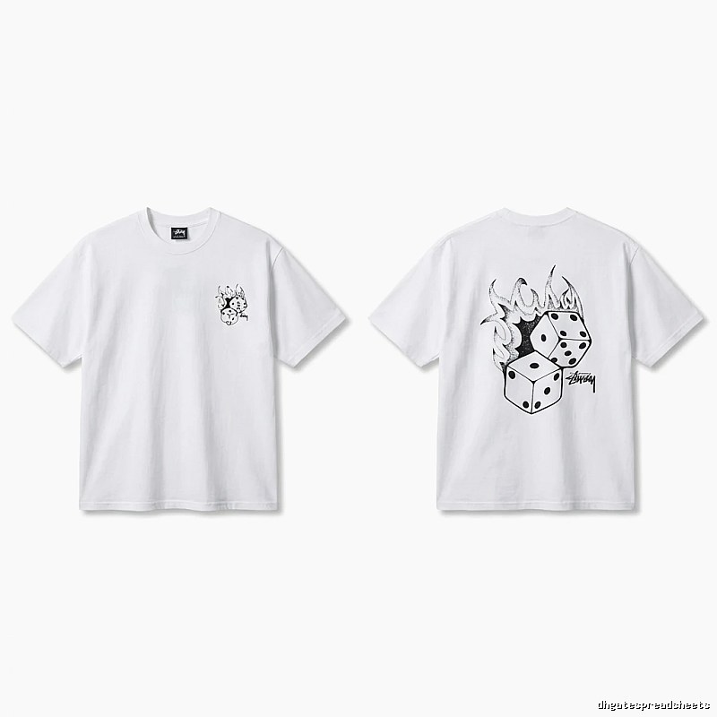 Stussy Dice Print Style White T-shirt