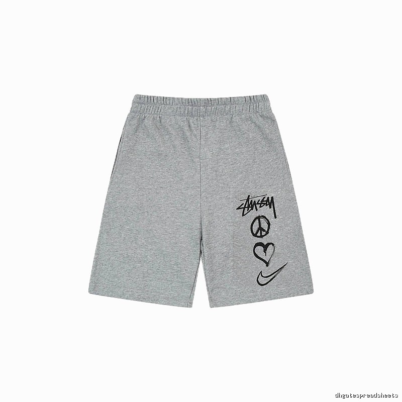 Stussy graffiti-style gray shorts