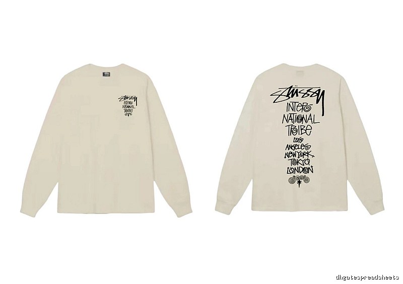 Stussy graffiti-style off-white long-sleeve