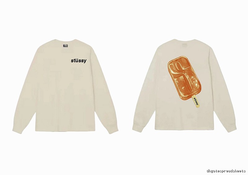 Stussy Ice Cream Style Off-White Long-Sleeve Shirt