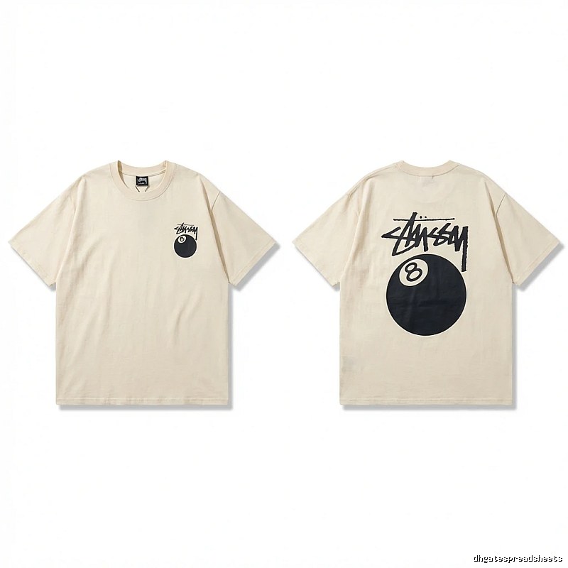 Stussy No.8 Ball Series Retro-Style T-Shirt