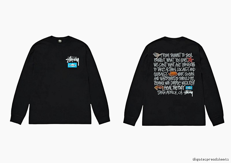 Stussy Ocean Style Black Long-sleeve