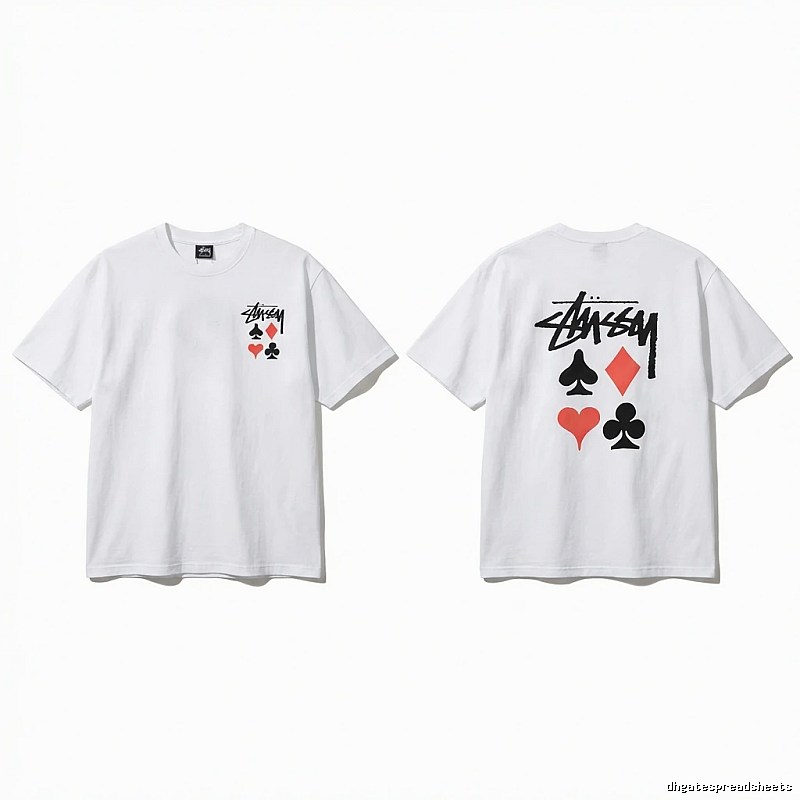 Stussy Playing Card Style White T-Shirt