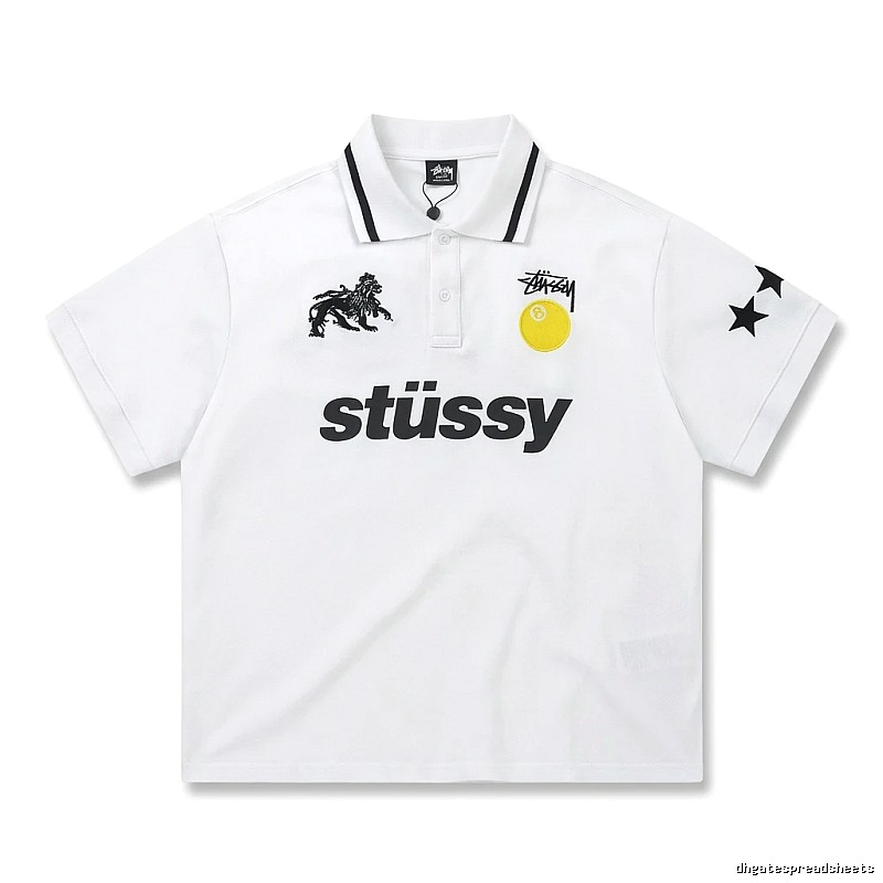 Stussy printed casual white shirt