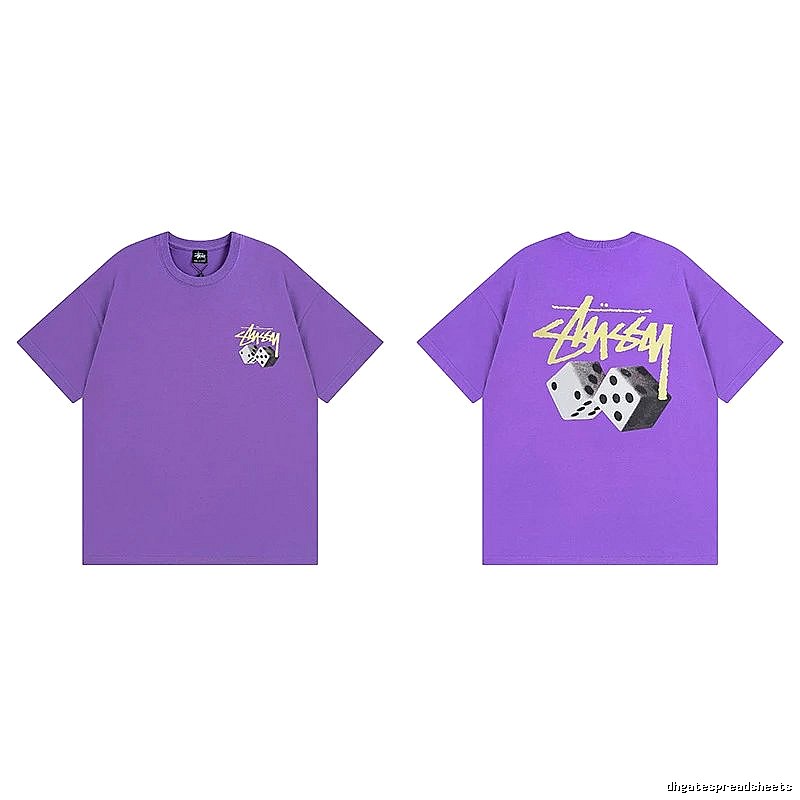 Stussy Purple Spider Graphic T-Shirt Campus Look Logo