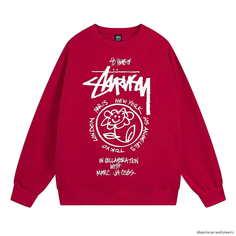 Stussy Red Style 539 Graphic SweatShirt Downtown Style