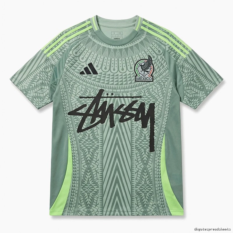 Stussy sporty gray-green short-sleeve