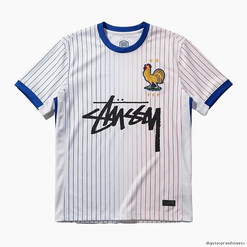 Stussy striped sporty white T-shirt