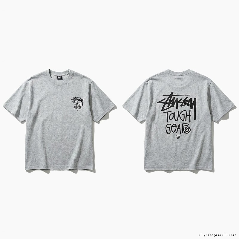 Stussy Tough Gear series grey T-shirt