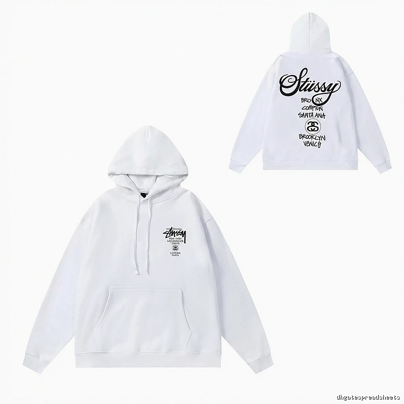 Stussy trendy and cool style white hoodie