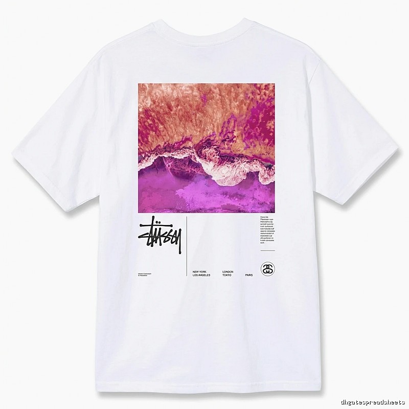 Stussy wave - printed white T - shirt