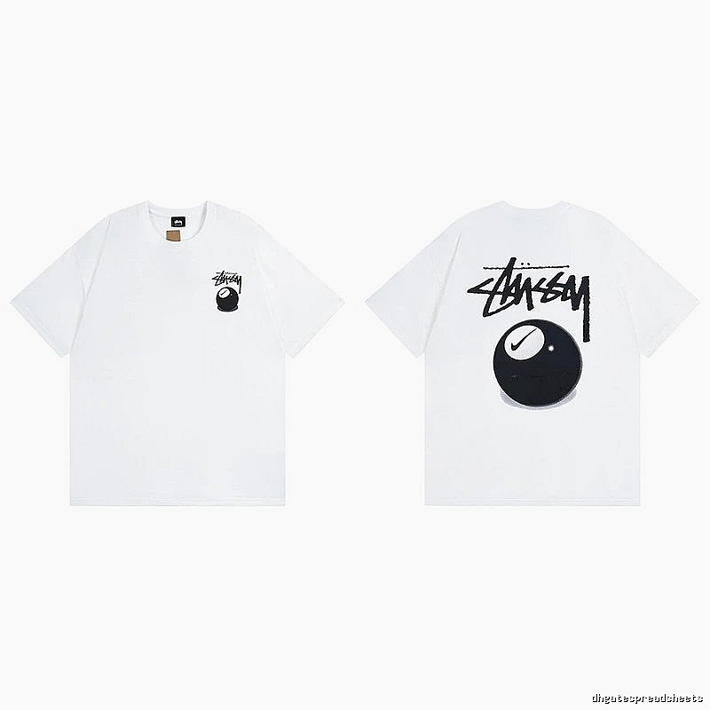 Stussy White Spider Graphic T-Shirt Statement Graphic Logo