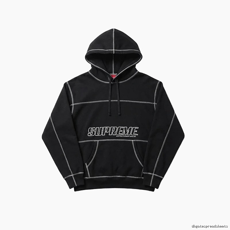 Supreme basic street style black sweatshirt