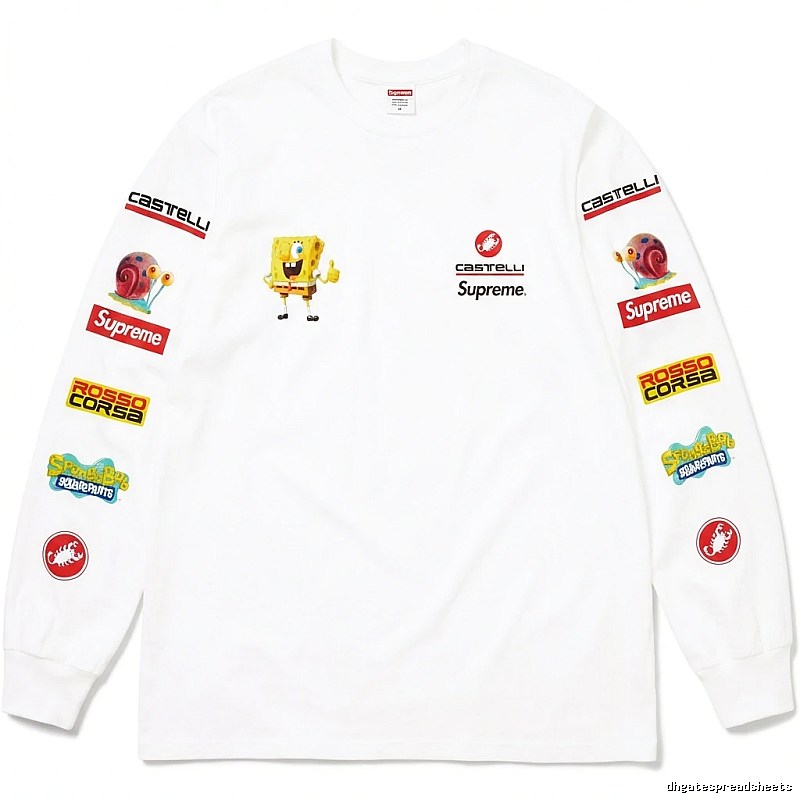 Supreme cartoon trendy white sweatshirt