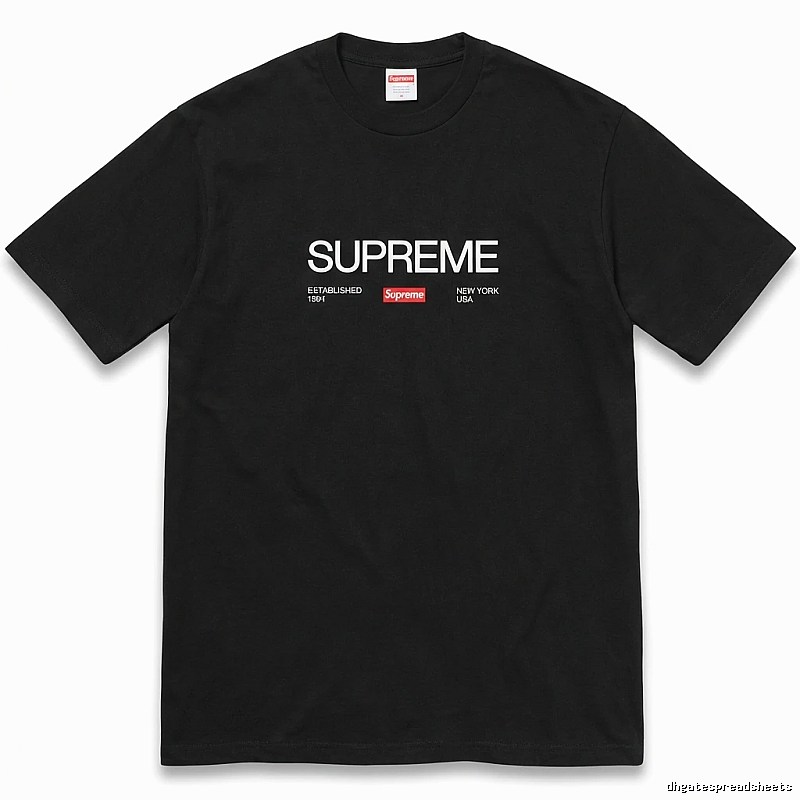 Supreme classic black T-shirt