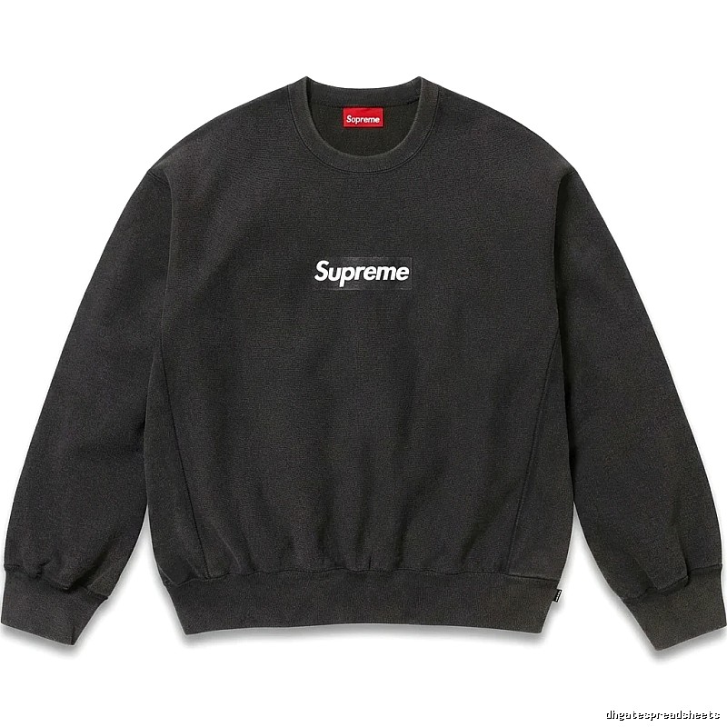 Supreme classic minimalist style black sweatshirt