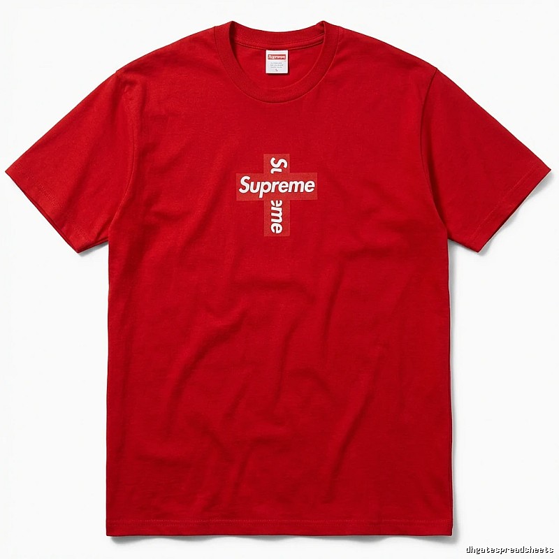 Supreme Cross Simple Style Red Clothes