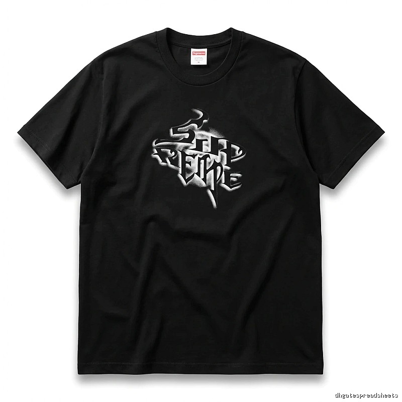 Supreme Flame Wind Black T - Shirt