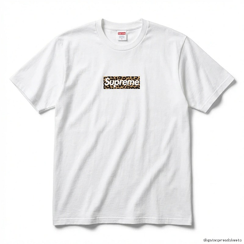 Supreme leopard - print style white T - shirt