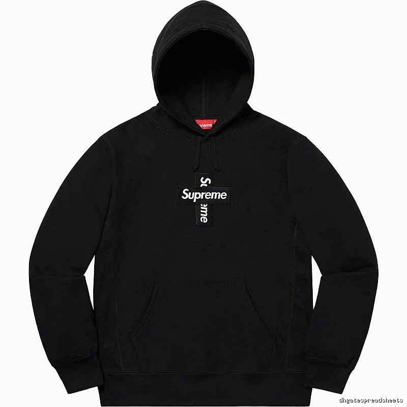 Supreme Lightweight Logo hoodie Gray Red Oversized for Trend Styling