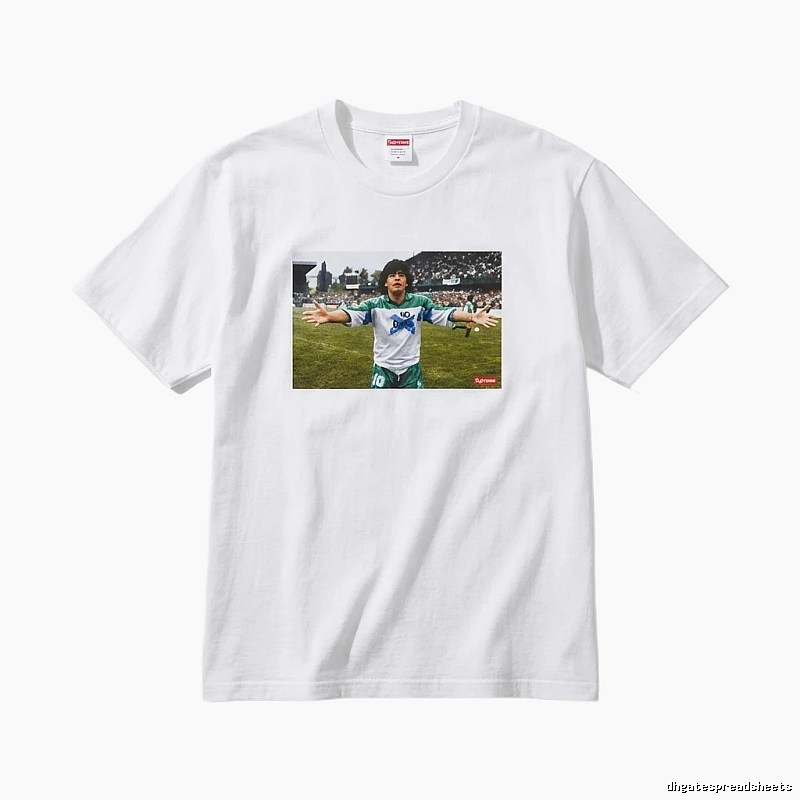 Supreme Maradona-style white T-shirt