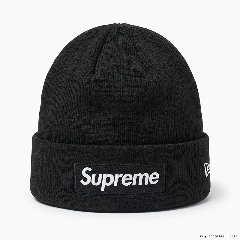 Supreme minimalist style black cold hat
