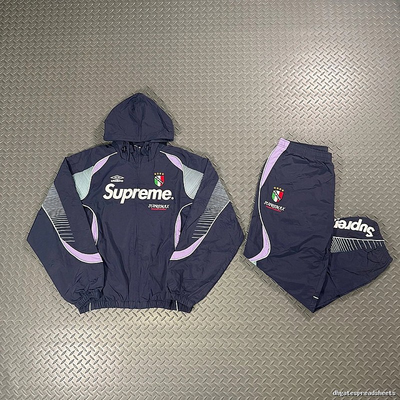 Supreme Navy Purple Tracksuit Set