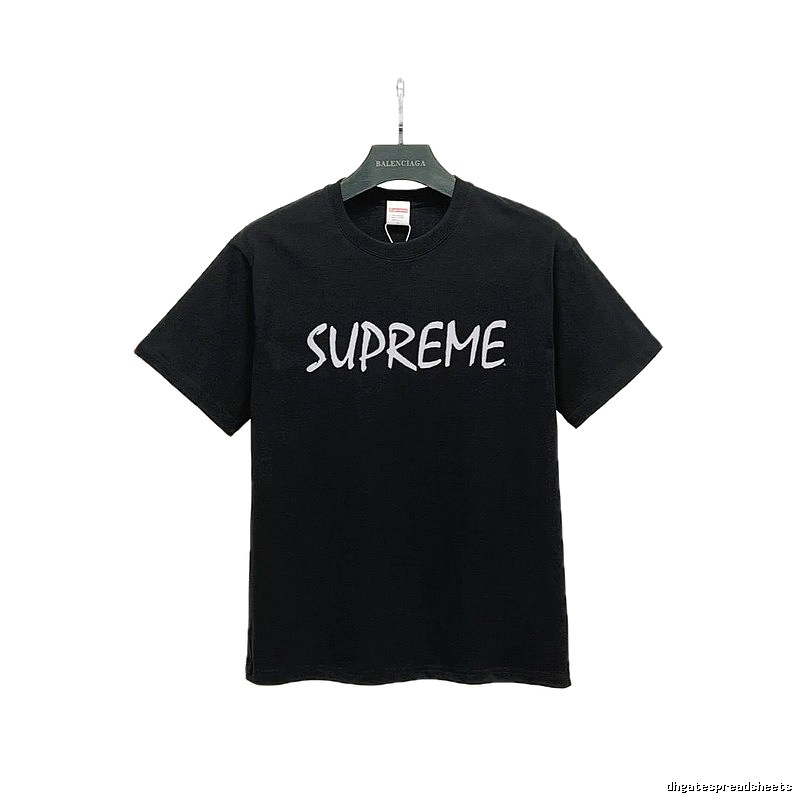 Supreme Printed Street Style Black Short-sleeve T-shirt