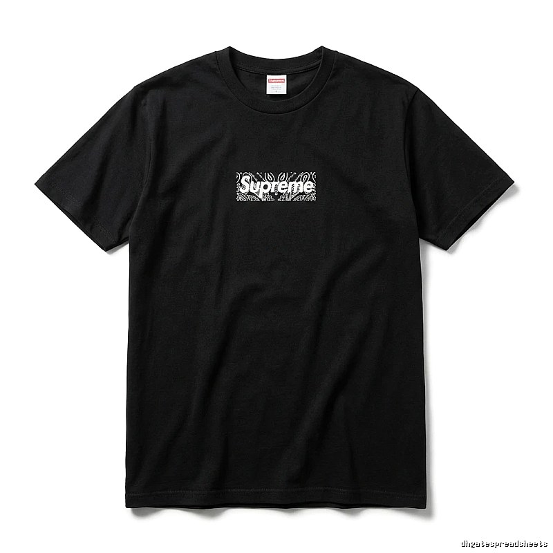Supreme - printed trendy black T - shirt