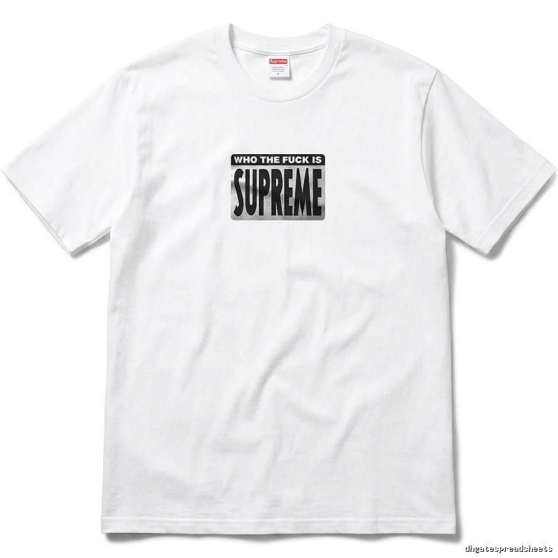 Supreme - printed trendy brand white T - shirt