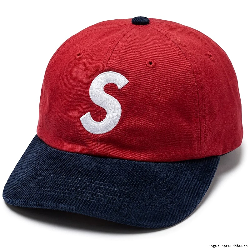 Supreme Simple Red and Black Baseball Cap