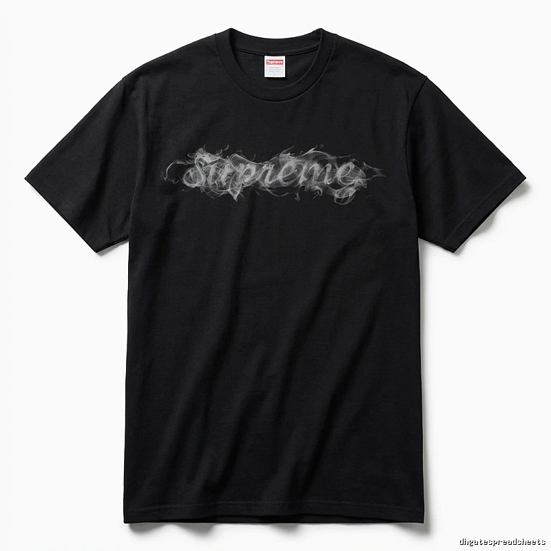 Supreme Smoke Style Black T-shirt
