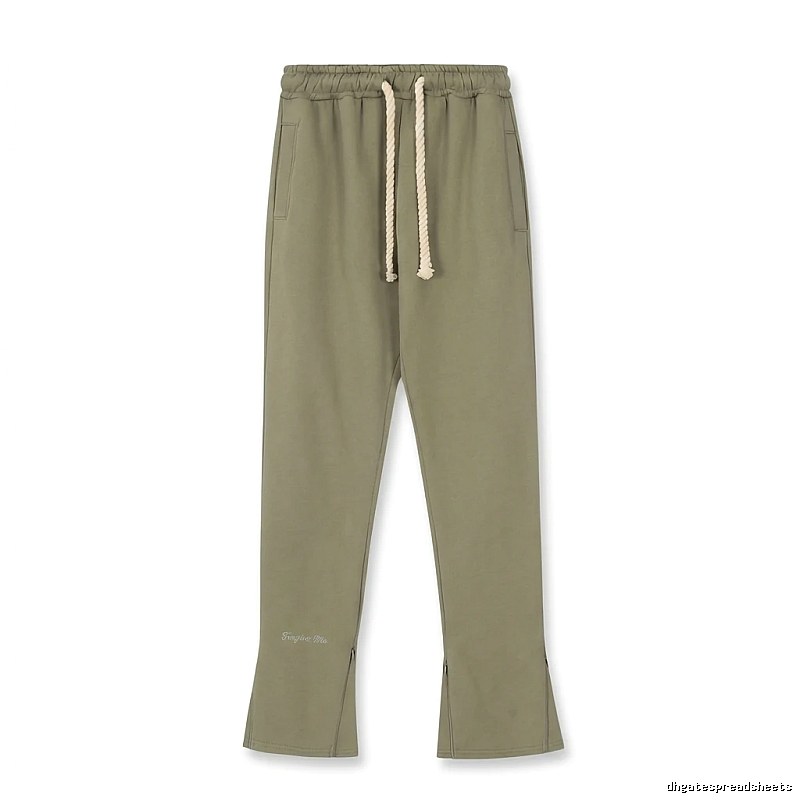 SynaWorld casual style olive green trousers