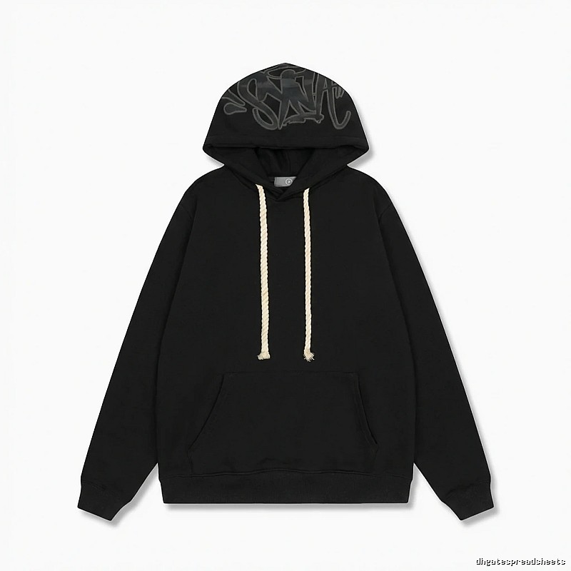 SynaWorld graffiti-style black hoodie