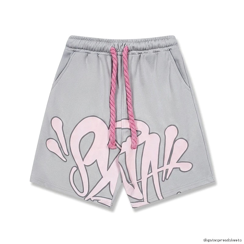 SynaWorld Graffiti-style Grey Shorts