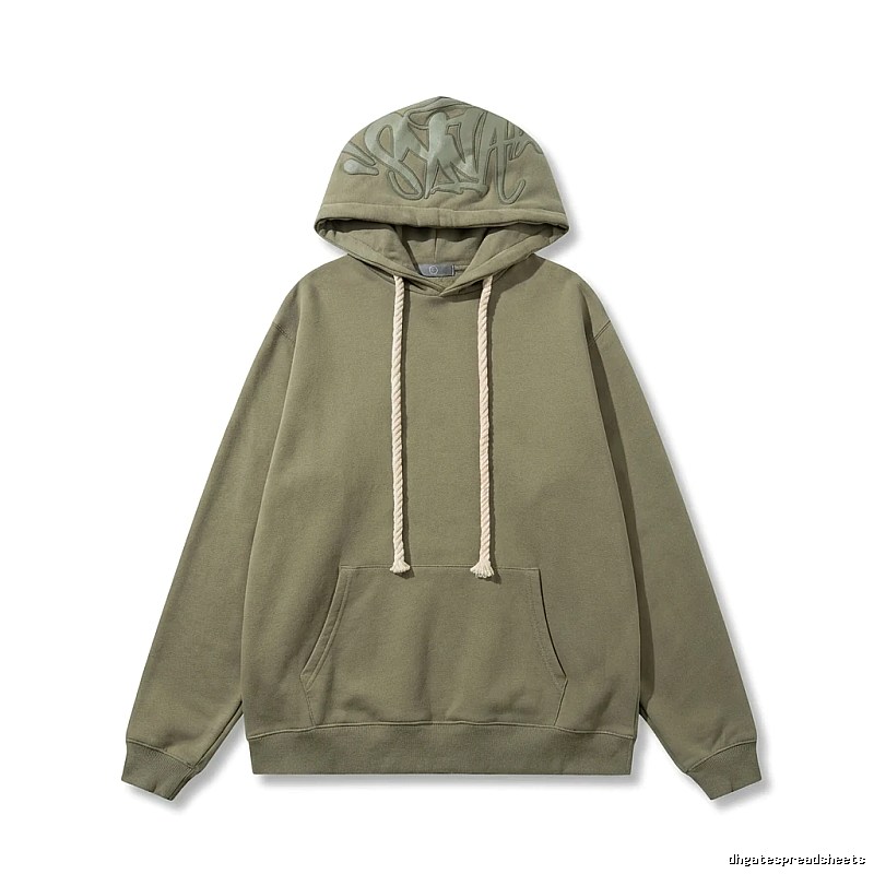 SynaWorld Graffiti-style Olive Green Hoodie