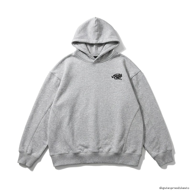 SynaWorld Simple Style Light Gray Hoodie