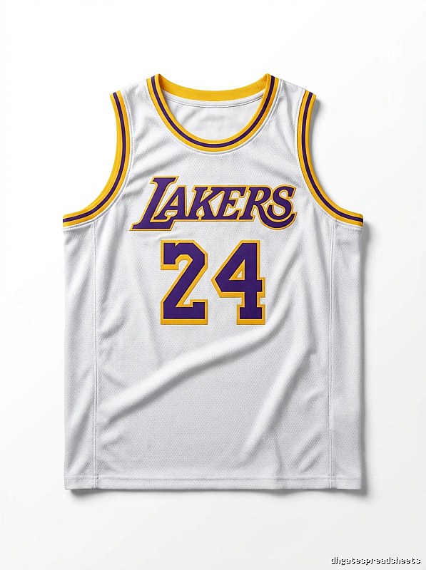 The No. 24 white jersey of the Kobe Lakers.