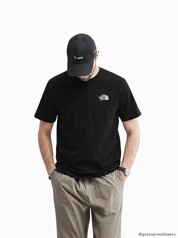 The North Face simple style black T-shirt