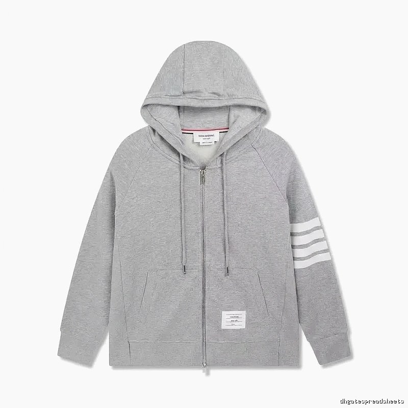 Thom Browne's classic grey hoodie