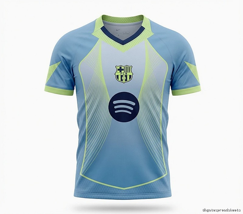 Tokyo Ghoul Barcelona trendy brand gray-blue-yellow jersey