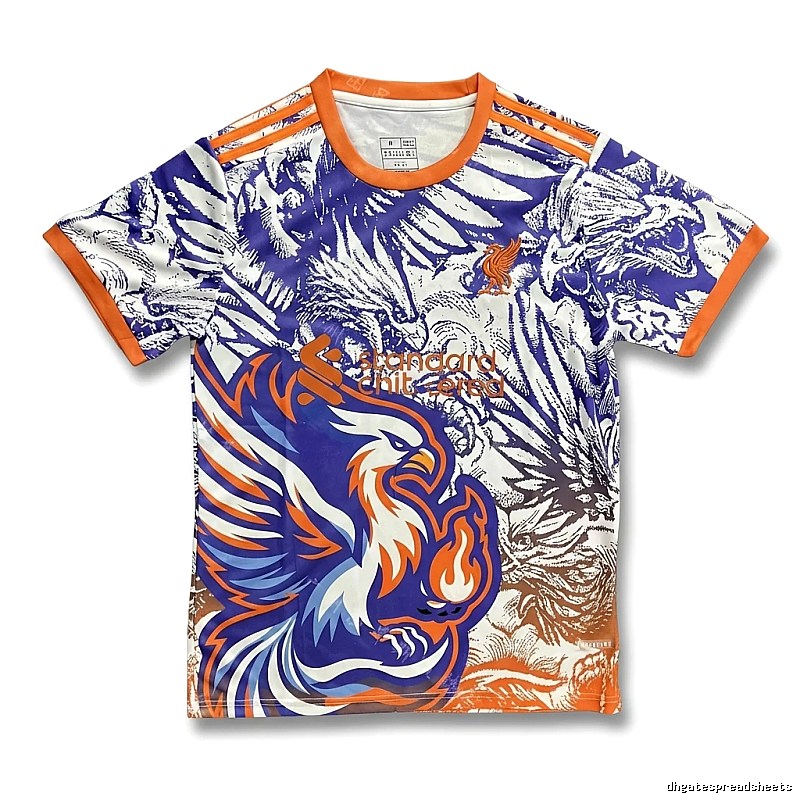 Tokyo Ghoul series trendy blue and orange T-shirts