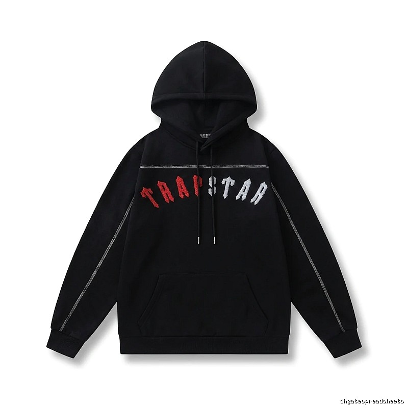 Trapstar letter-style black hoodie