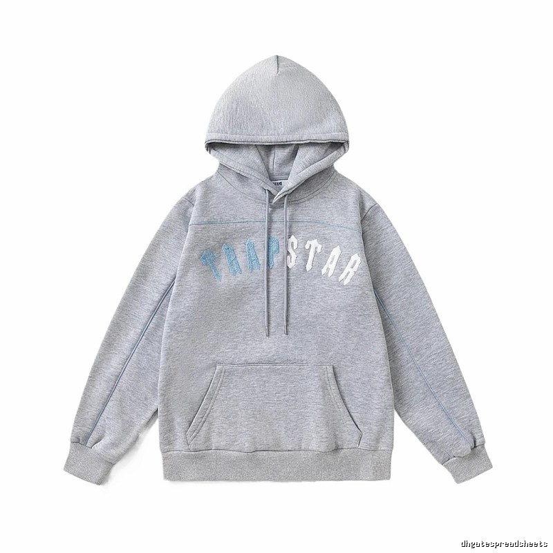 Trapstar Letter Trendy Cool Gray Sweatshirt