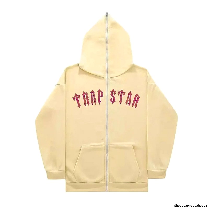 Trapstar Resort Graphic zip hoodie Black Zip Pink for Travel Looks