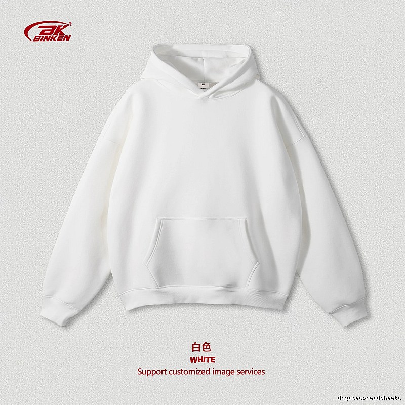 Travel Pullover hoodie Navy Blank Kangaroo with Modern Look