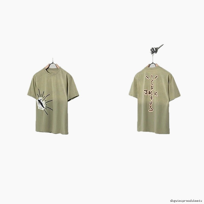 Travis Scott Cactus Jack Streetwear Khaki Green T-Shirt